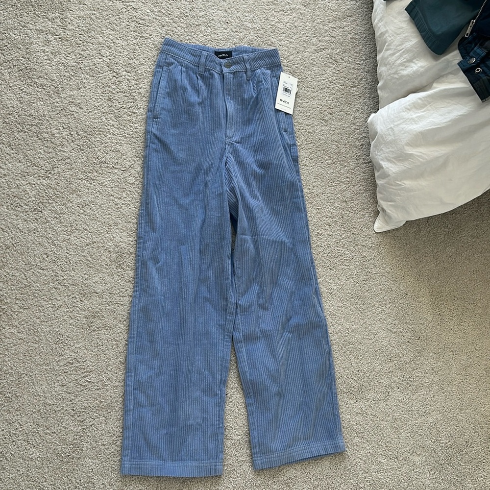 Periwinkle RVCA Corduroy Pants Wide Leg